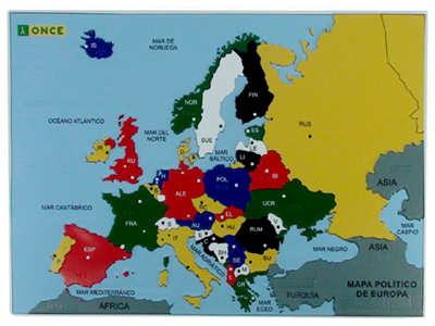 Foto de MAPA POLÍTICO DE EUROPA EN COLOR Y RELIEVE